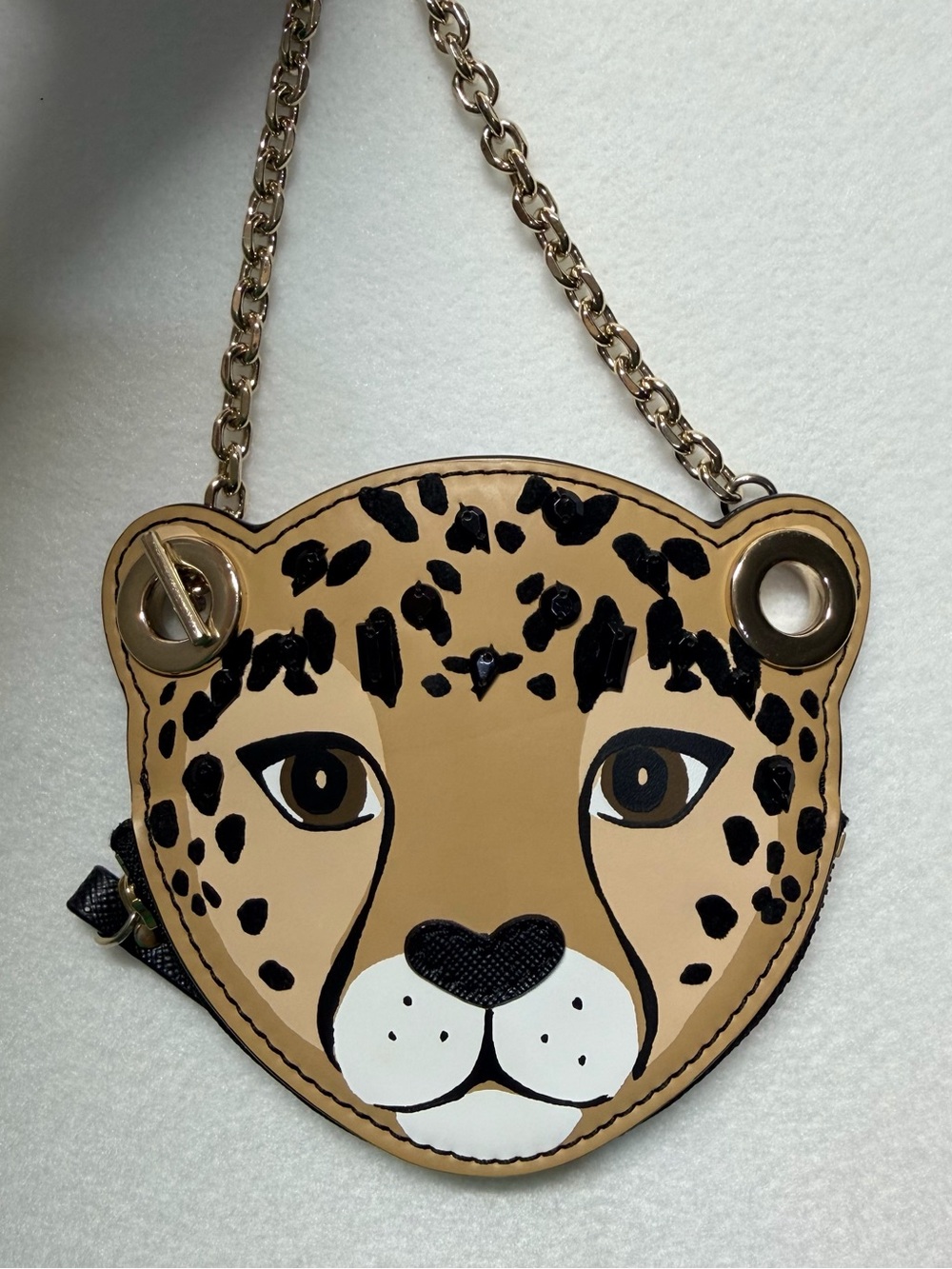 kate spade Leopard Face/ Floral  coin purse   4”